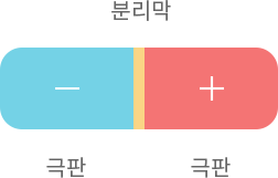 마이너스 극판과 플러스 극판 사이에 분리막이 존재